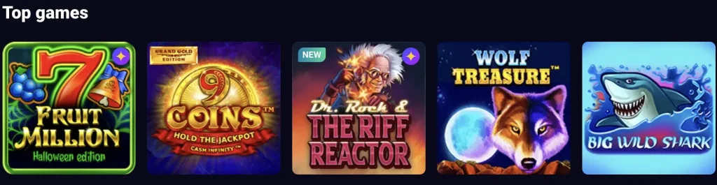 Top Games Lucky7even Casino